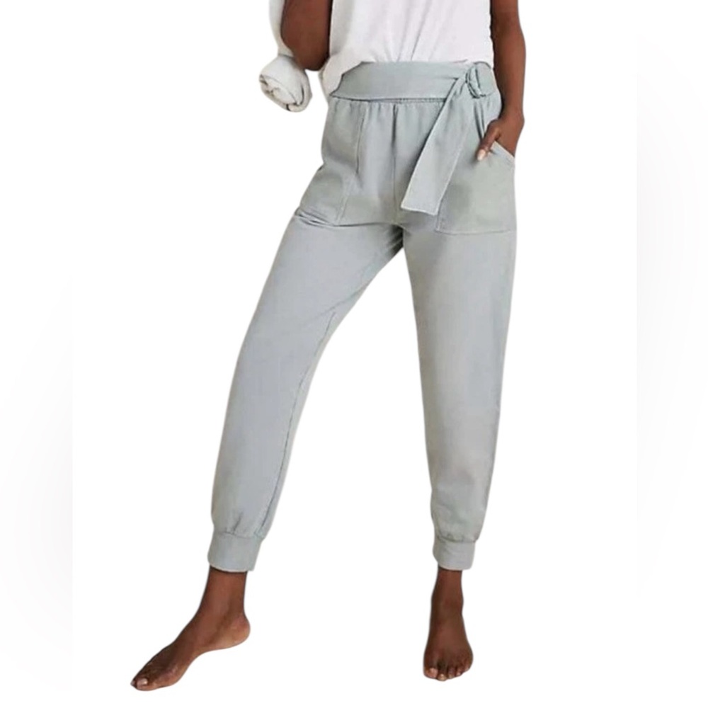 Saturday Sunday by Anthropologie Women's Sydney Grey Belted Joggers Size Small